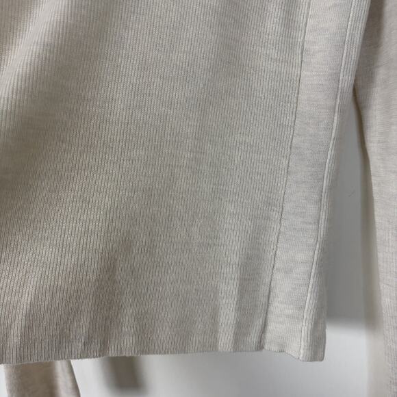 Veronica Beard Pearson Merino Wool Sweater Size Small Oatmeal Beige Button - Picture 6 of 12